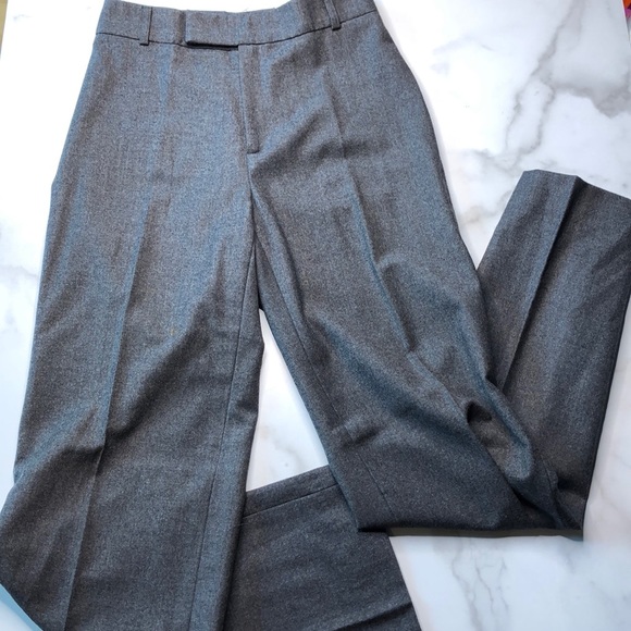 Max Mara Weekend Wool Flannel Trousers Gray - Picture 3 of 7
